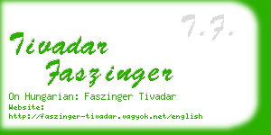 tivadar faszinger business card